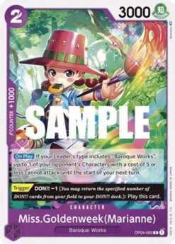 [ONE PIECE] OP04-065 - Miss.Goldenweek(Marianne) - Character - Common