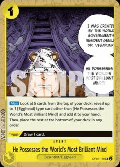 [ONE PIECE] OP07-114 - He Possesses the World's Most Brilliant Mind - Event - Uncommon