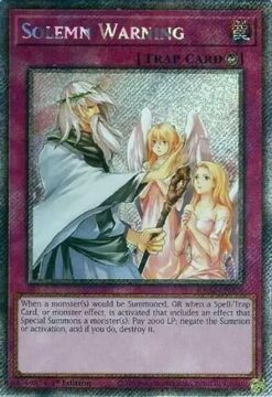 RA02-EN078 - Solemn Warning - Platinum Secret Rare - 1st Edition