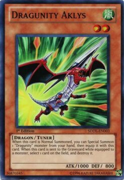 SDDL-EN003 - Dragunity Aklys - Super Rare - 1st Edition