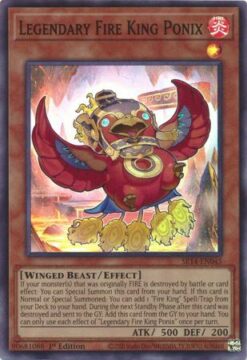 SR14-EN045 -  Legendary Fire King Ponix  - Super Rare
