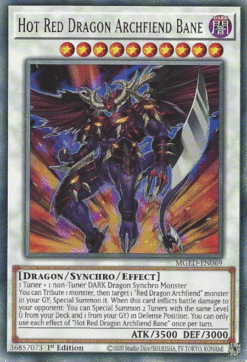 MGED-EN069 - Hot Red Dragon Archfiend Bane - Gold-Letter Rare